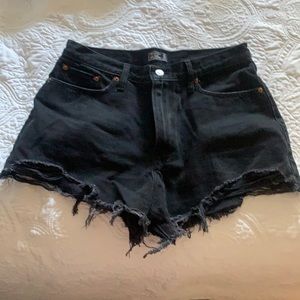 Black Abercrombie jean shorts